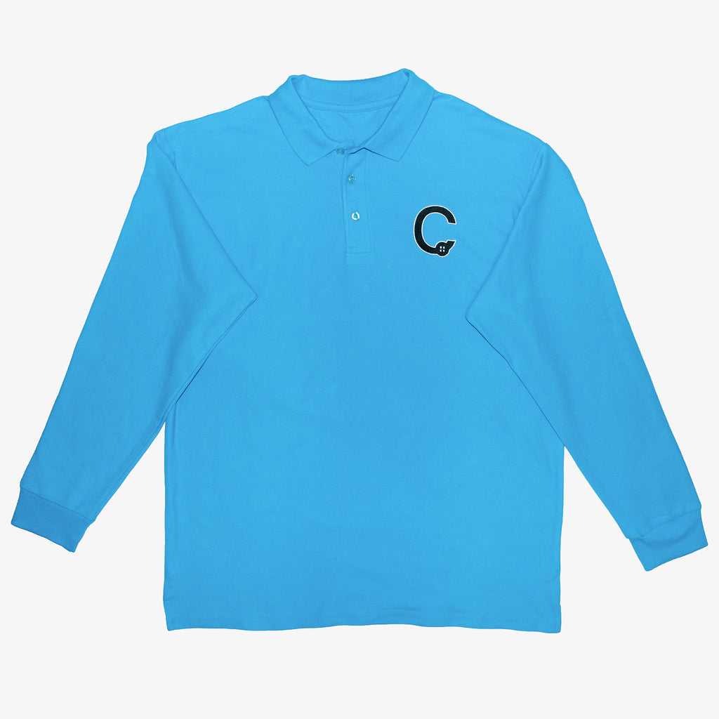 Polo à manches longues en coton homme