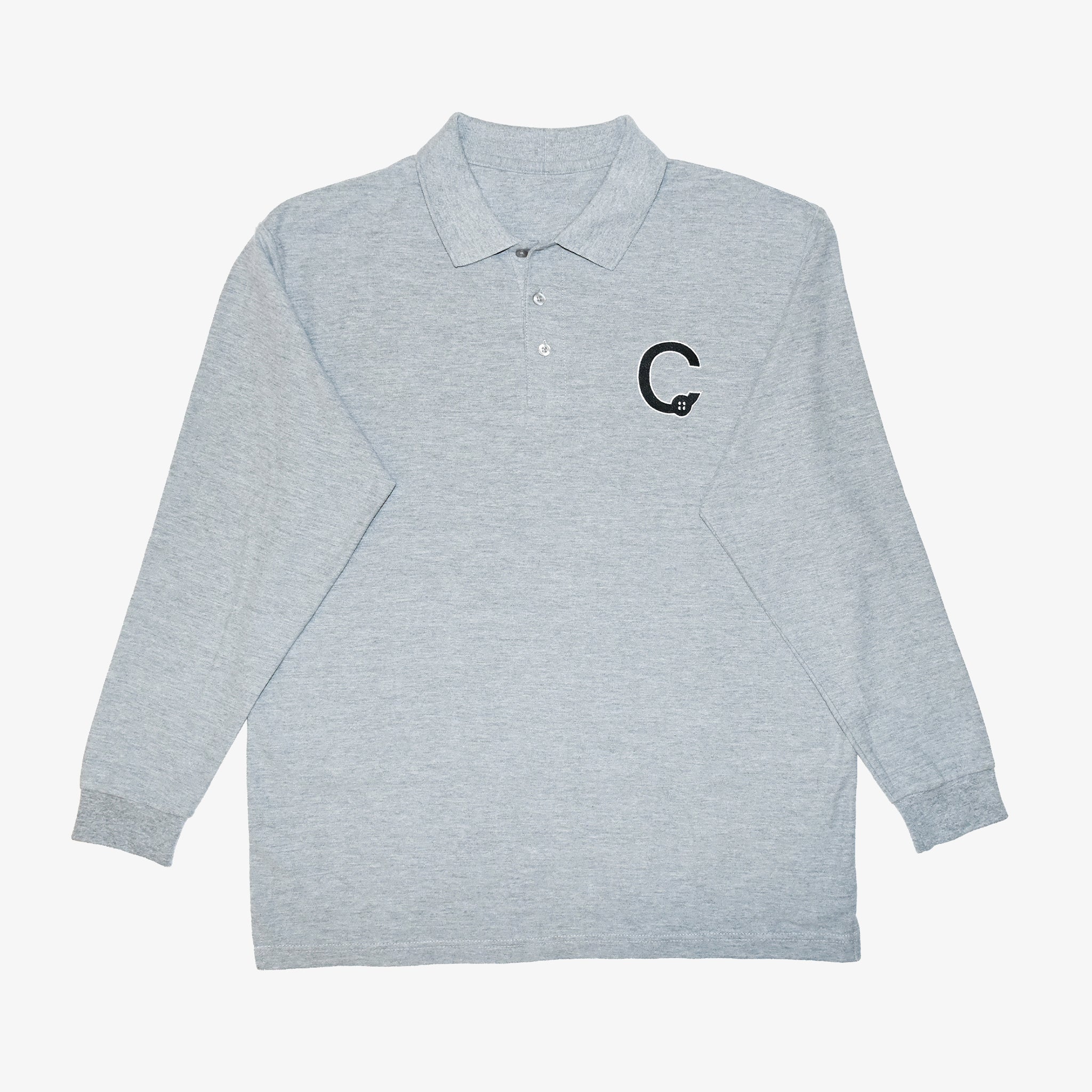 Polo à manches longues en coton homme