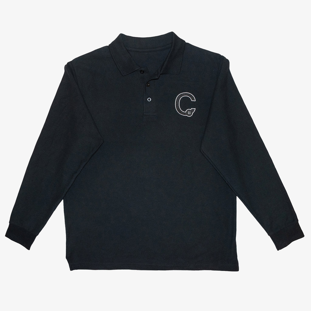 Polo à manches longues en coton homme