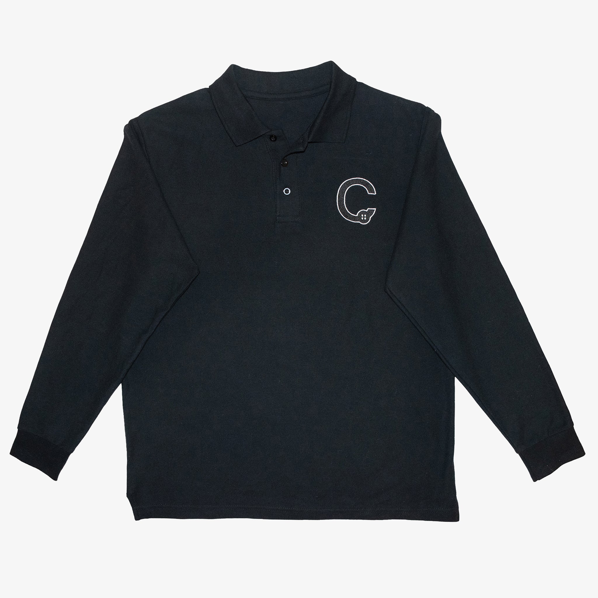 Polo à manches longues en coton homme